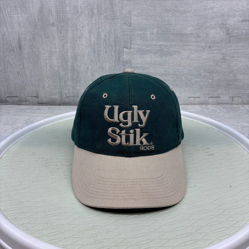 Vintage Ugly Stik Rods Hat Mens Green Cotton Fishing Get Ugly Cap GX2
